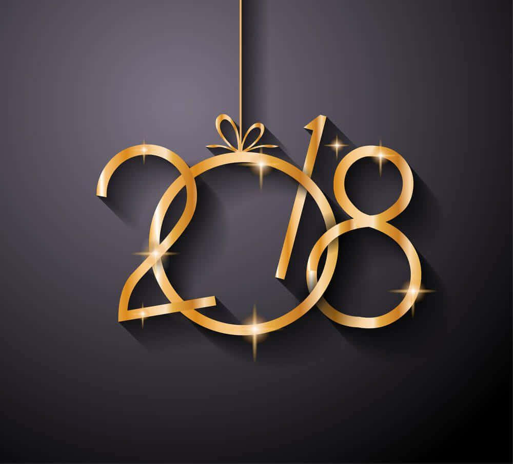 Bienvenidoal Año Nuevo Con Un Fondo De 2018