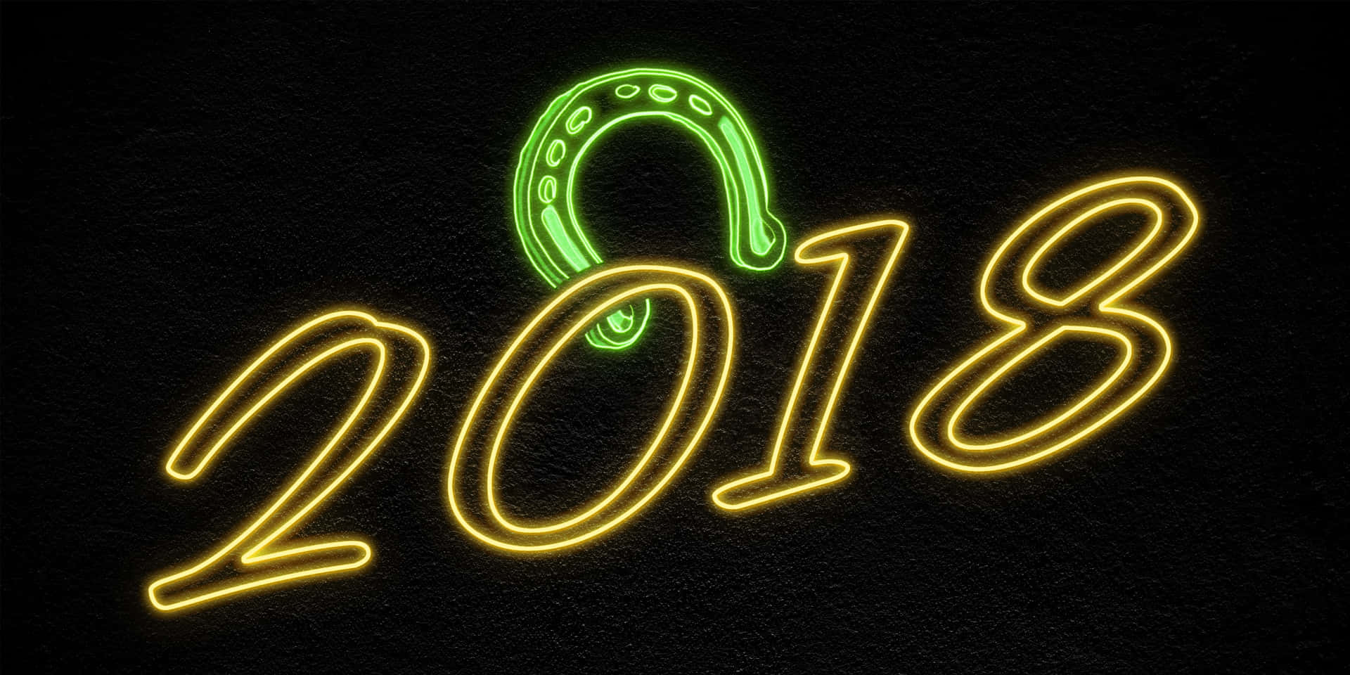 Neon Sign With The Word 2018 On It