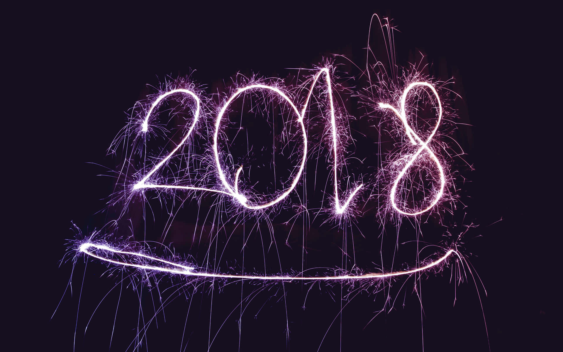 2018 Purple Fireworks Wallpaper