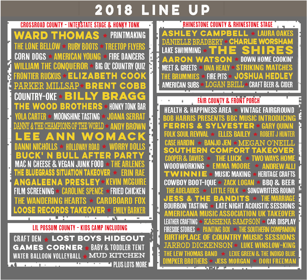 2018 Festival Lineup Poster PNG
