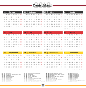 Download 2018_ Red_and_ Black_ Calendar | Wallpapers.com