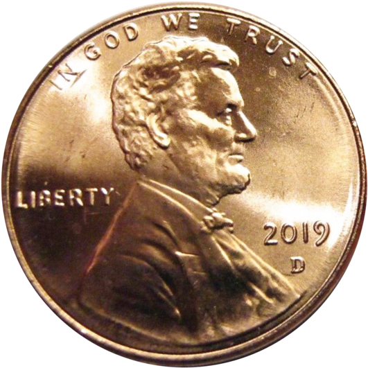 2019 D Lincoln Penny PNG
