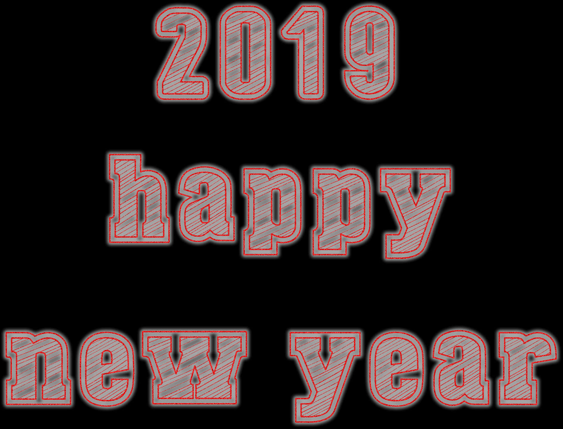 2019 Happy New Year Graphic PNG