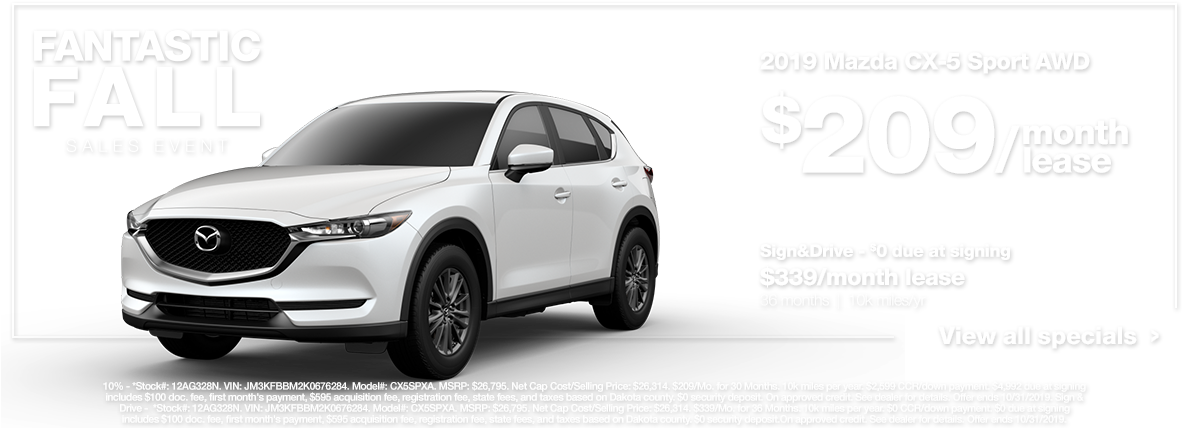 2019 Mazda C X5 Sport A W D Lease Advertisement PNG