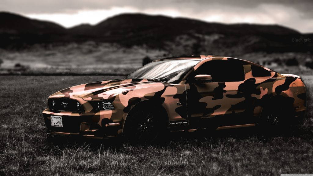 2020 Ford Mustang Hd Camouflage Wallpaper