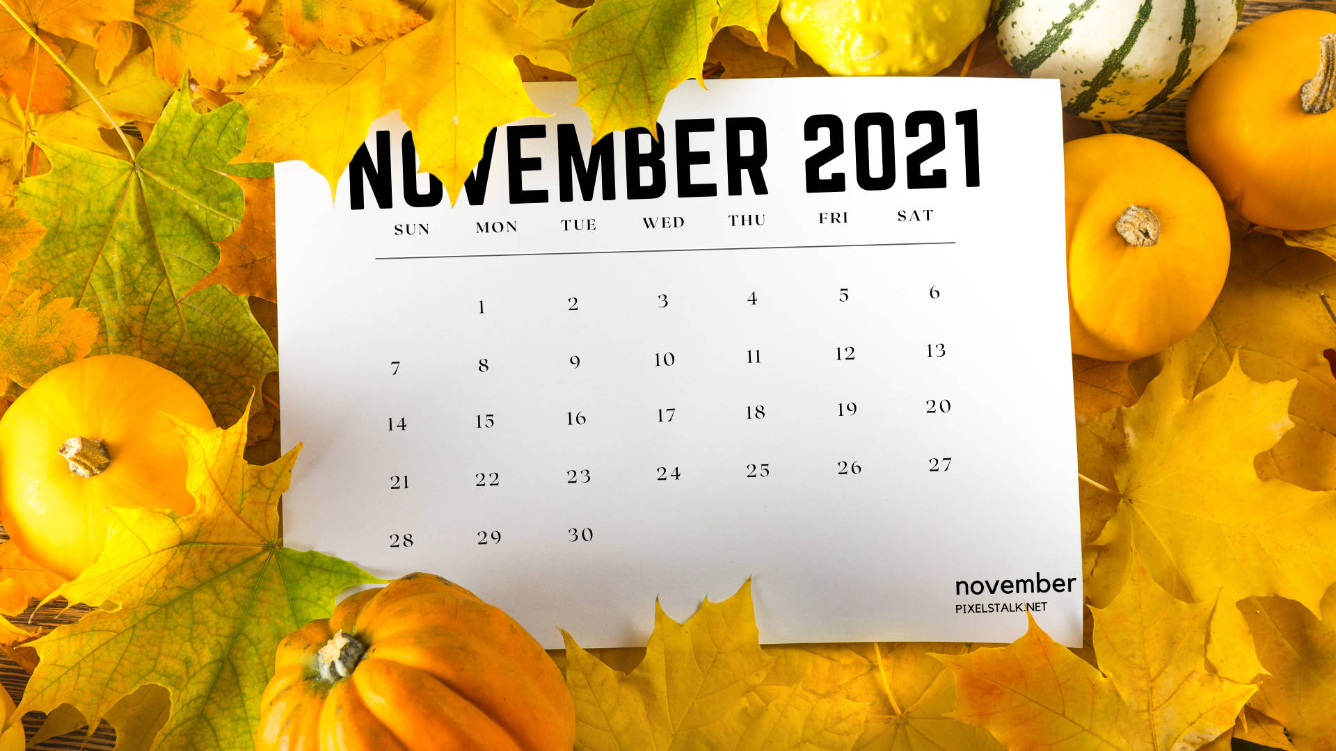 A Calendar With The Word November 2021 On It Wallpaper