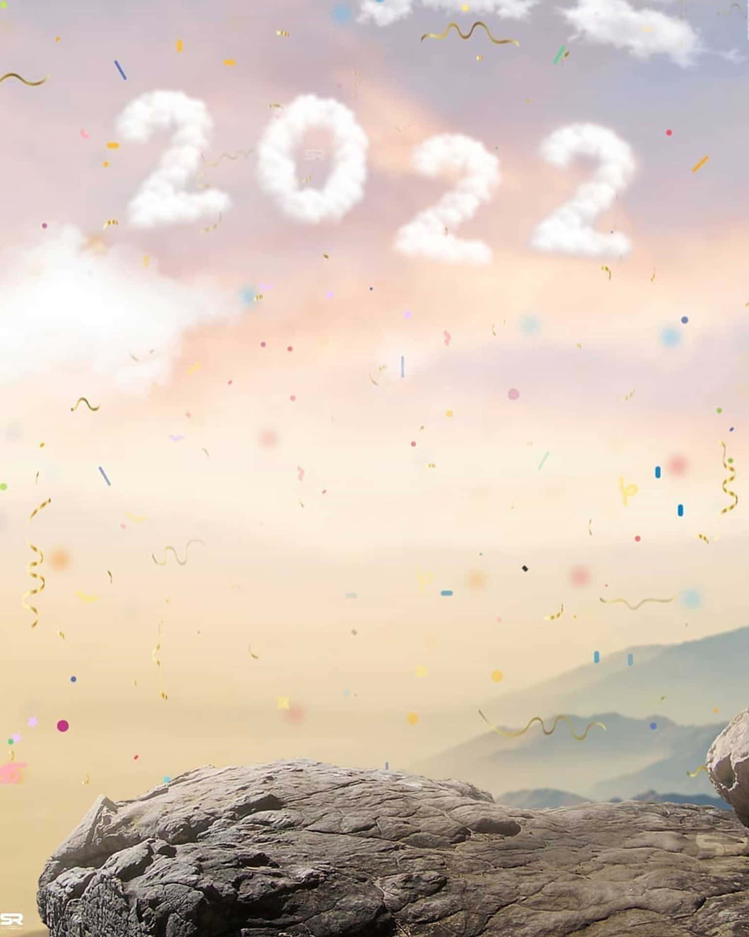 Apelsinsolnedgång Himmel 2022 Bakgrundsbild