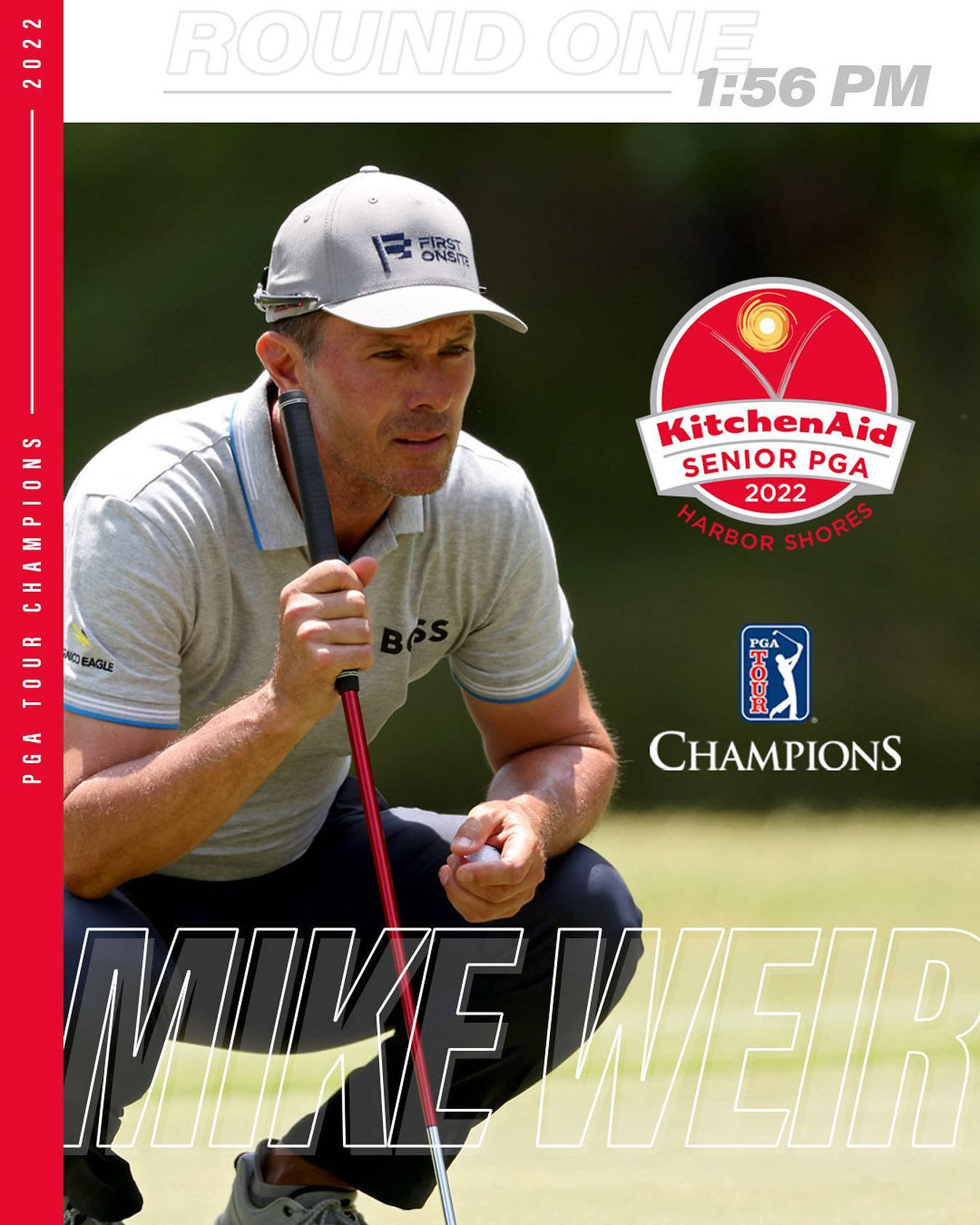 Mike Weir in Action - 2022 Golf Champions Wallpaper