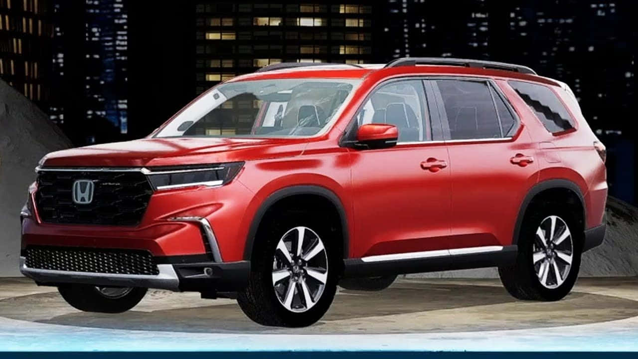 The Red 2020 Honda Pilot Is Shown In An Image