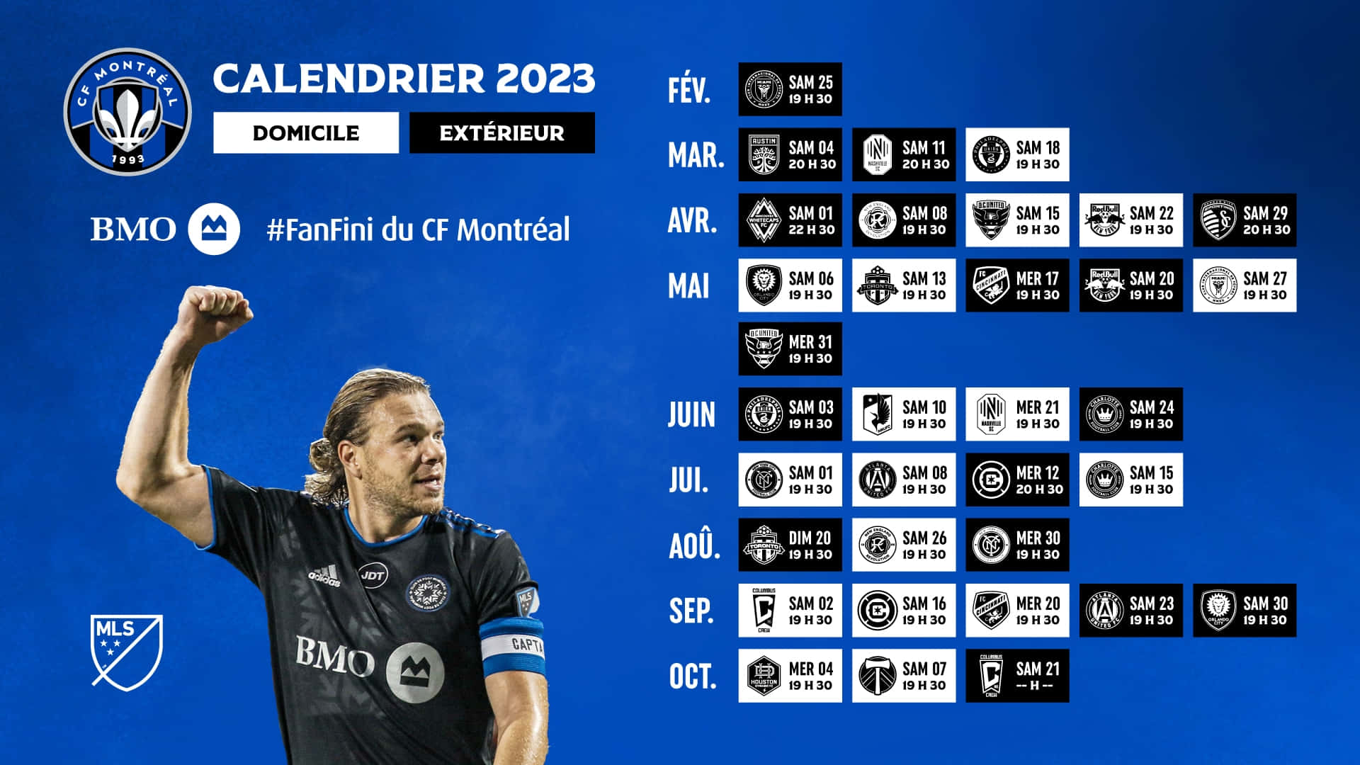 Calendariode La Temporada De La Mls 2023 Para El Cf Montréal. Fondo de pantalla