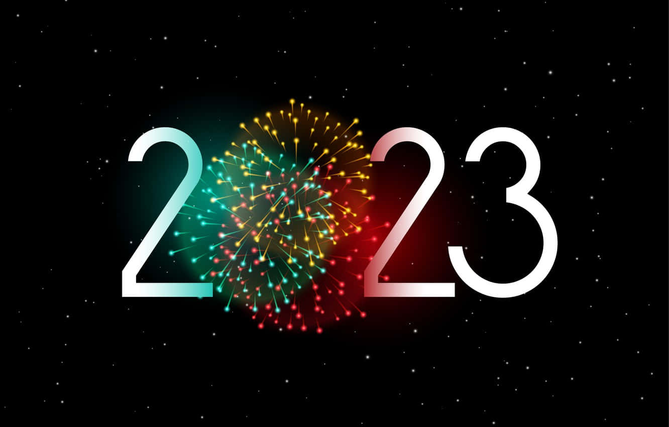 Spettacolarespettacolo Di Fuochi D'artificio In Celebrazione Del Nuovo Anno 2023 Sfondo