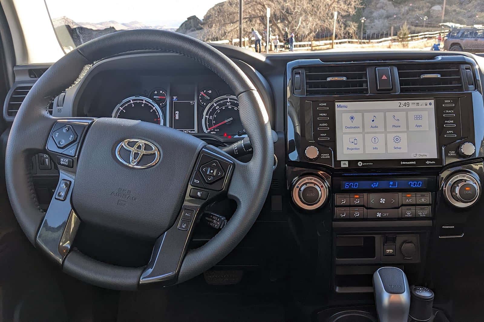 The Dashboard Of A Toyota 4runner