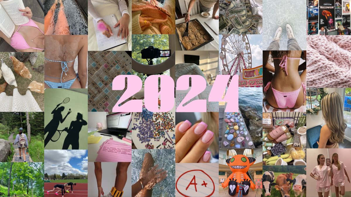 2024 Aesthetic Collage Wallpaper