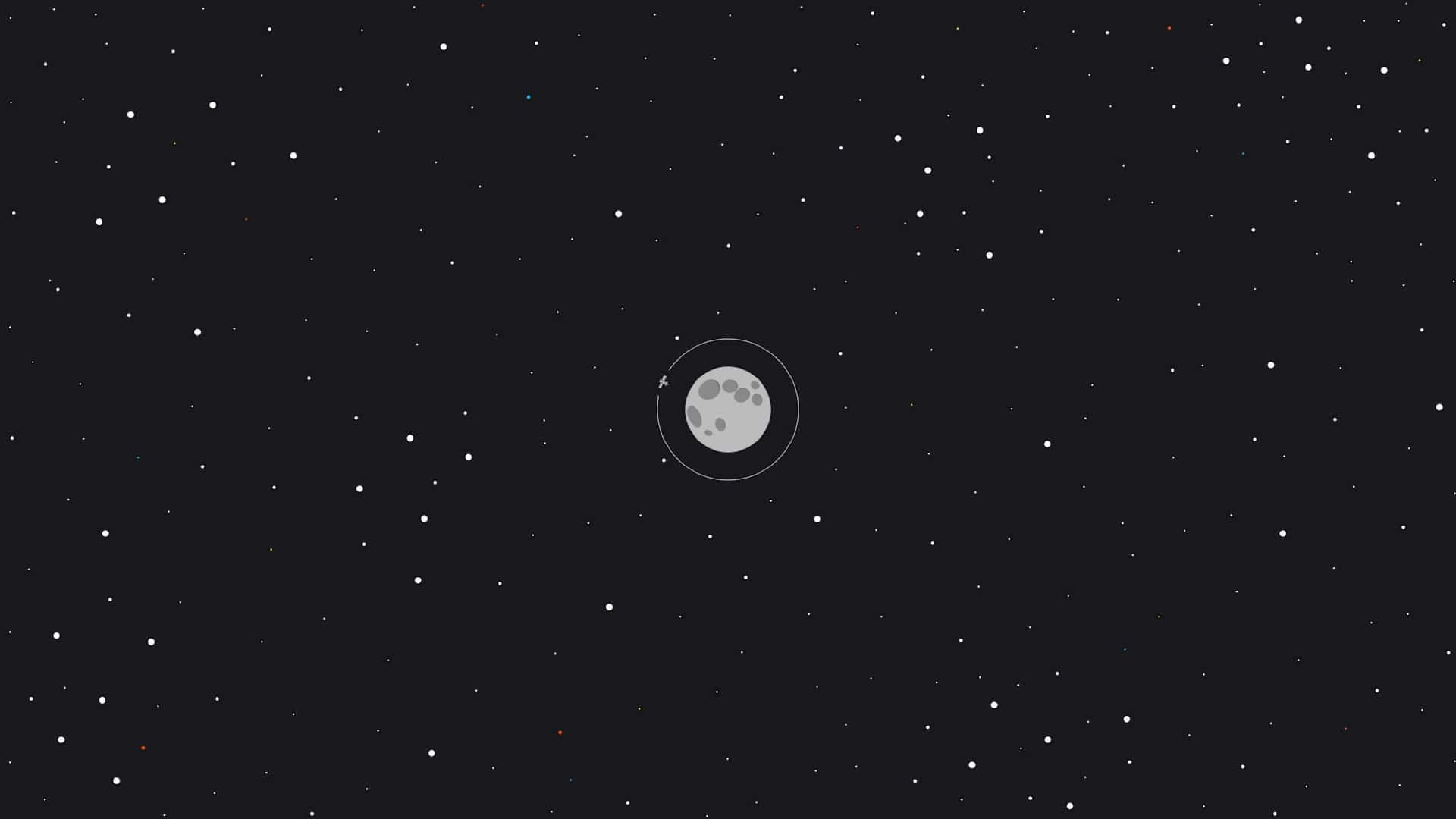 2048x1152 Aesthetic Minimalist Moon And Stars Wallpaper