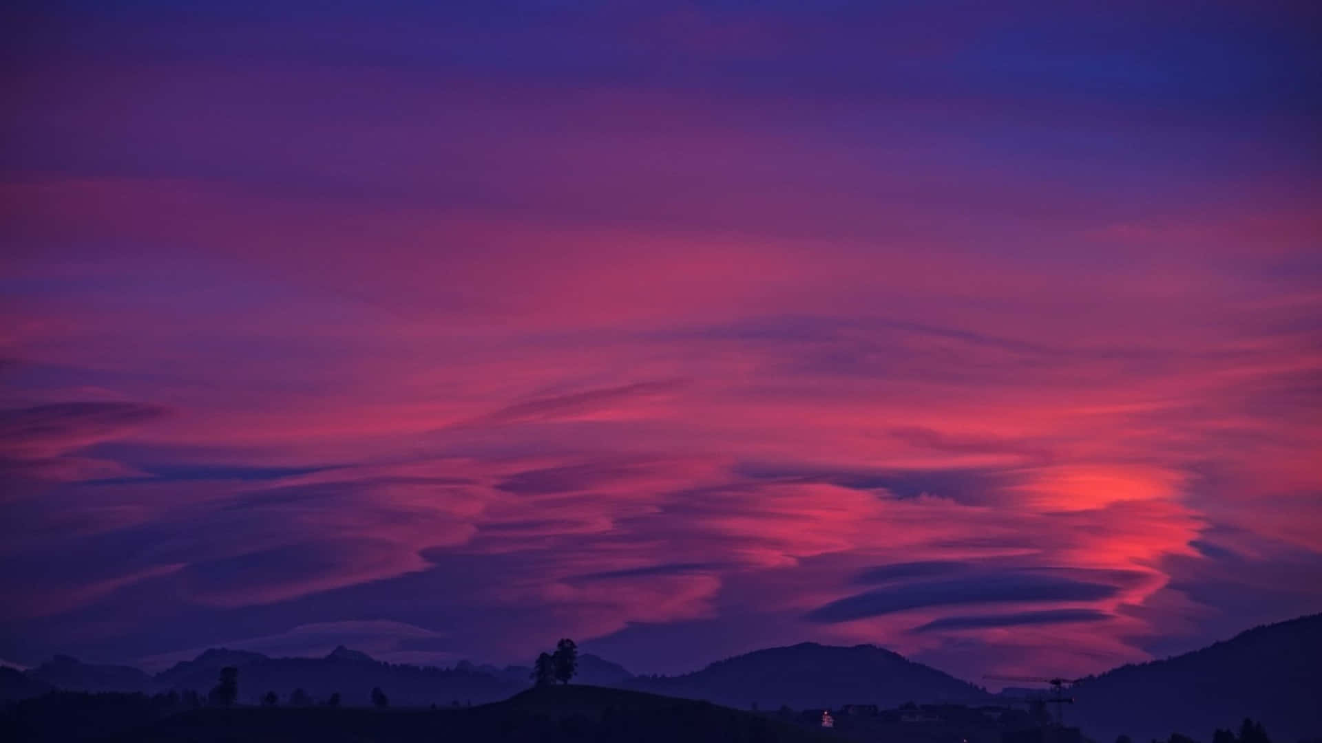 2048x1152 Aesthetic Purple And Blue Sky Wallpaper