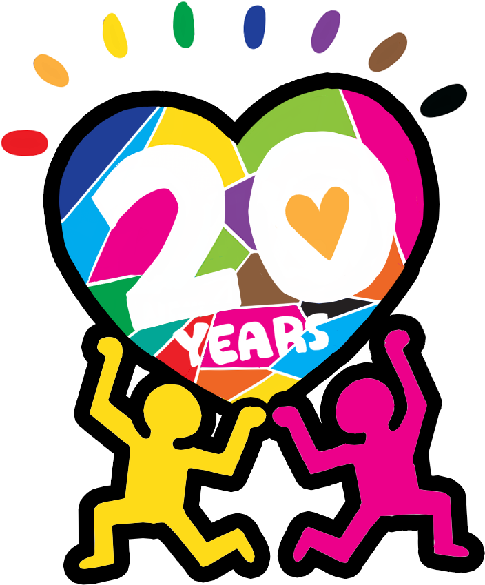 20th Anniversary Celebration Graphic PNG