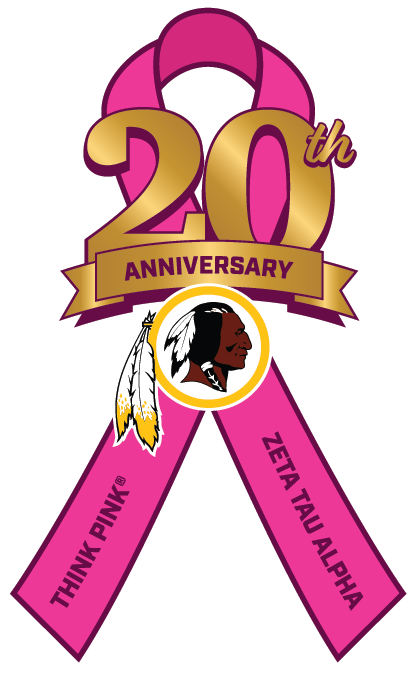 20th Anniversary Logowith Redskins Mascot PNG