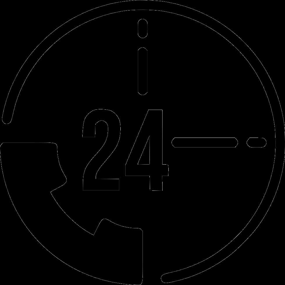 24 Hour Support Call Icon PNG