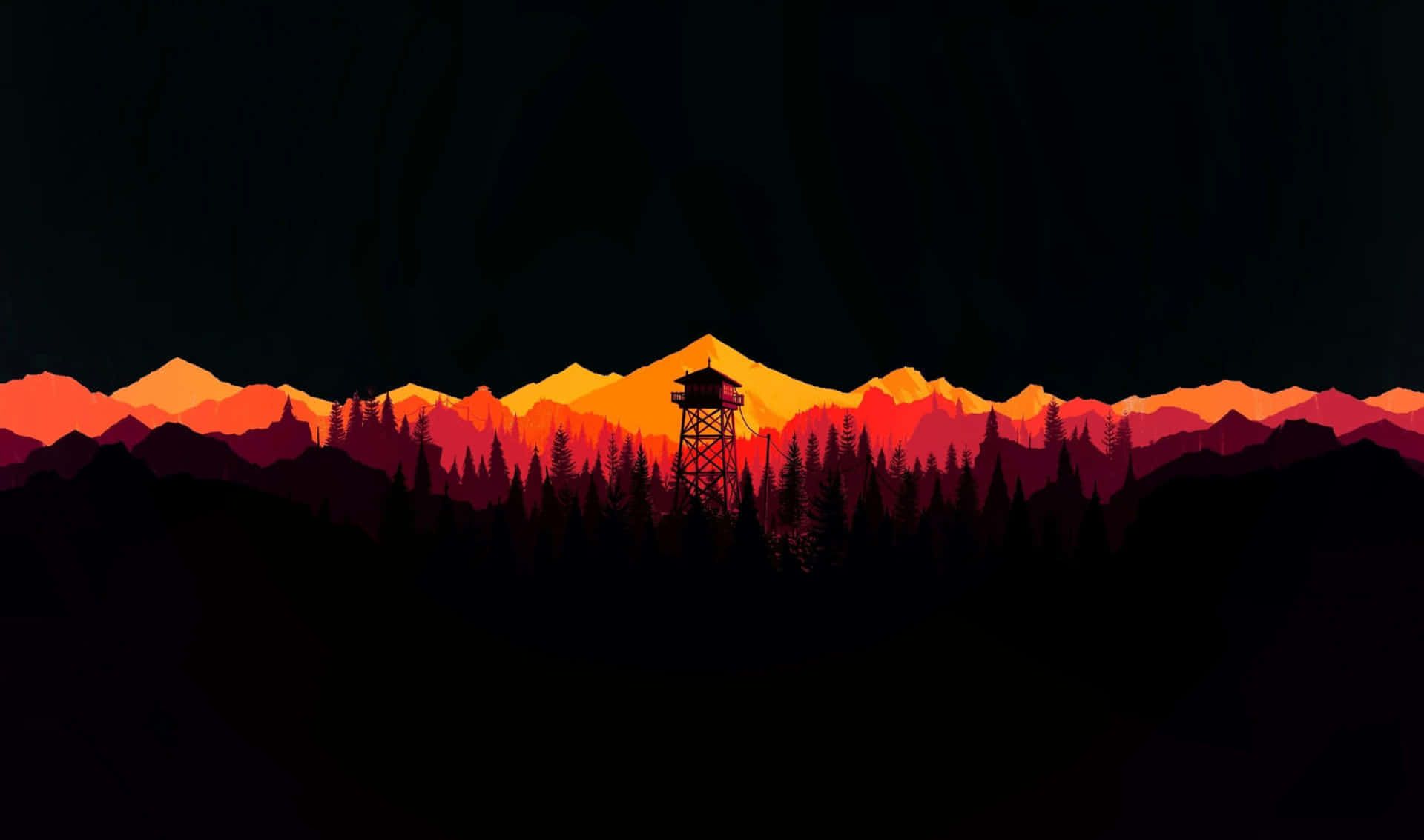 Firewatch In Forest 2440x1440 Amoled Background