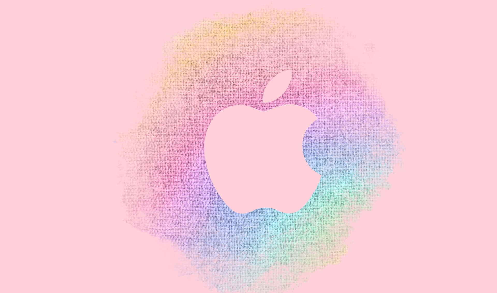 2440x1440 Cute Pink Apple Logo Background