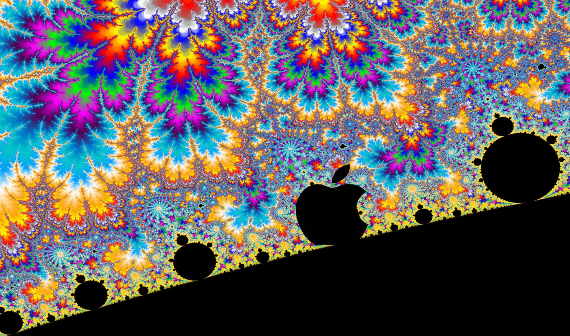 2440x1440 Psychedelic Abstract Apple Background