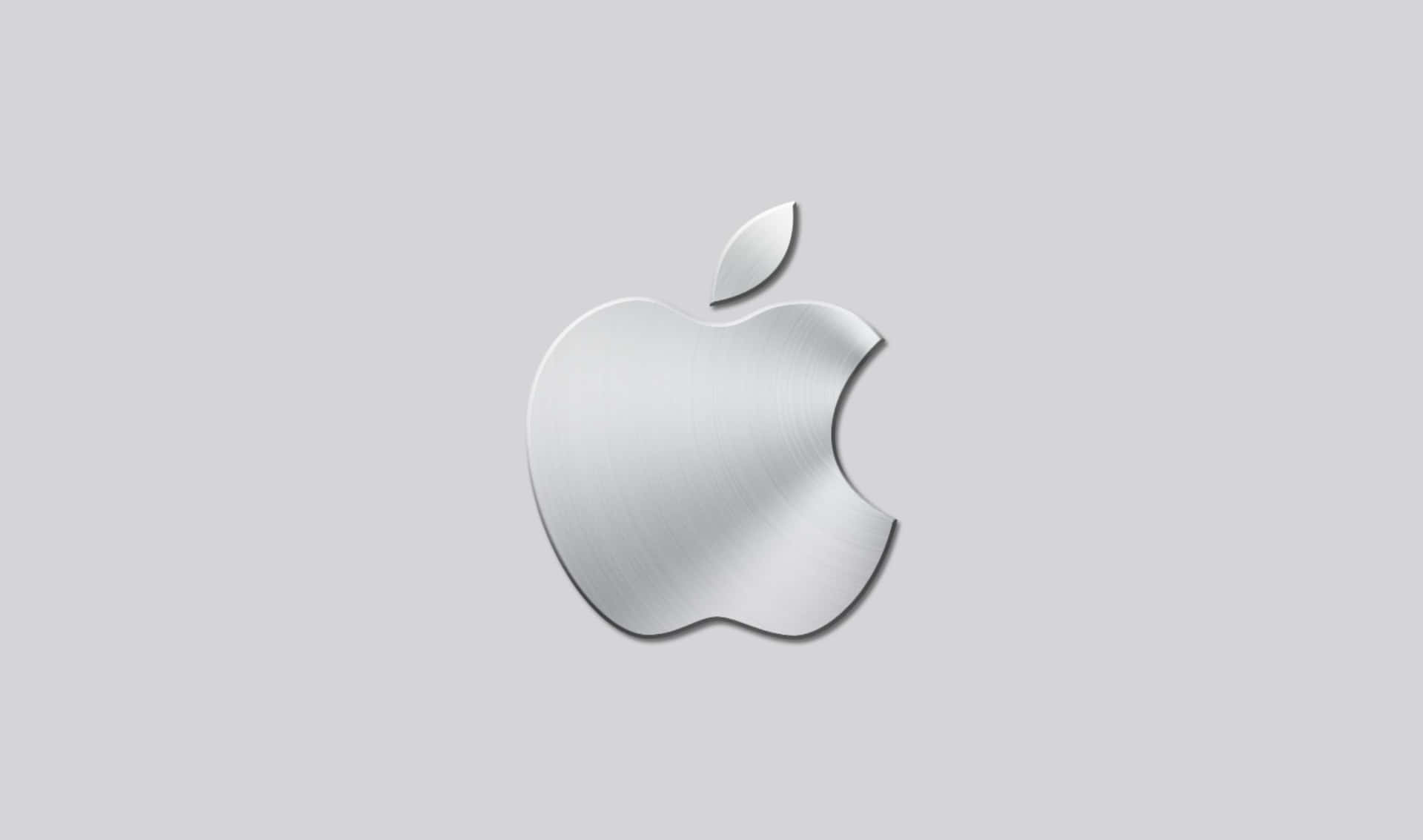 Fondode Pantalla De Logo De Apple En Color Gris Plateado De 2440x1440.