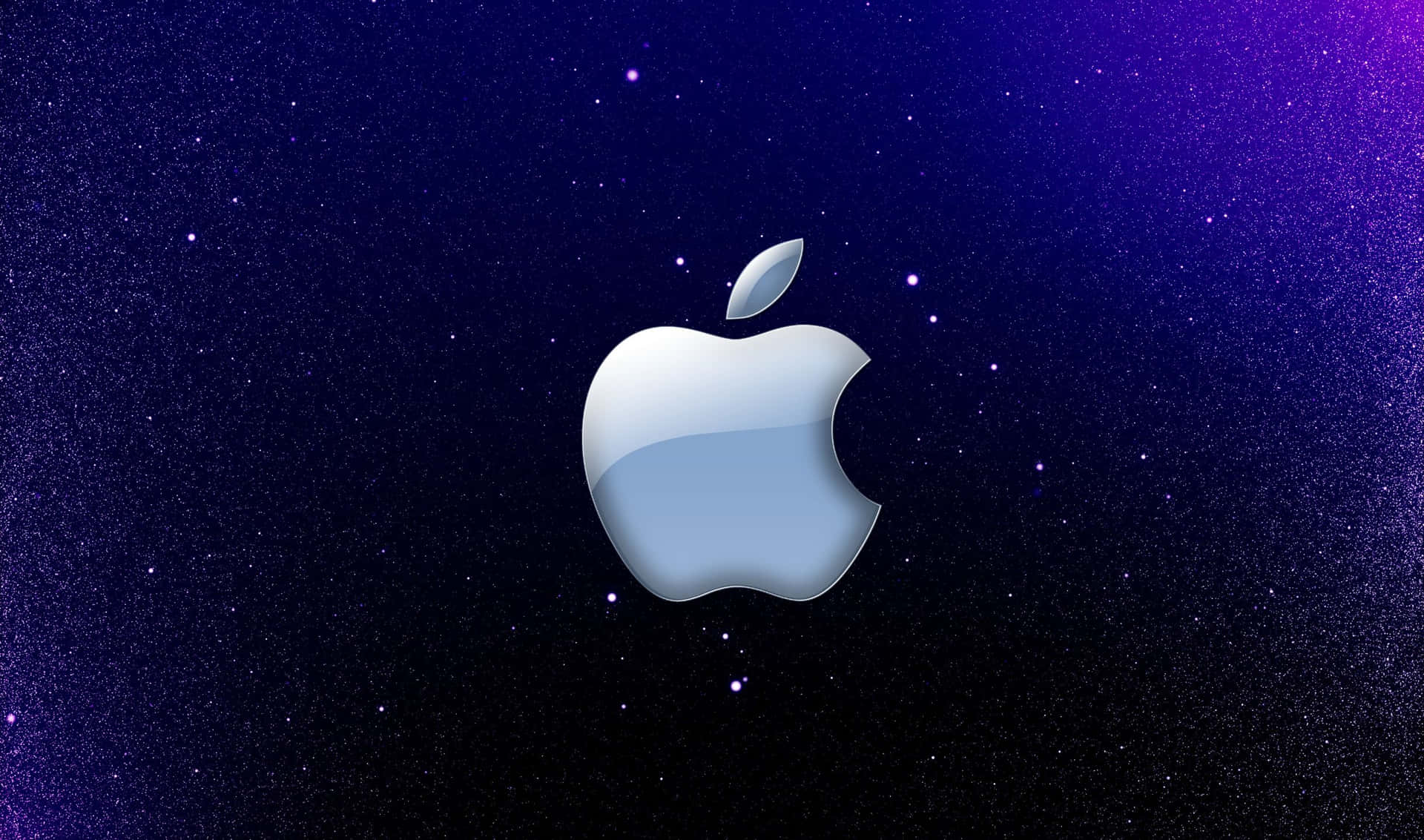 2440x1440bakgrundsbild Med Silverfärgad Apple-logotyp
