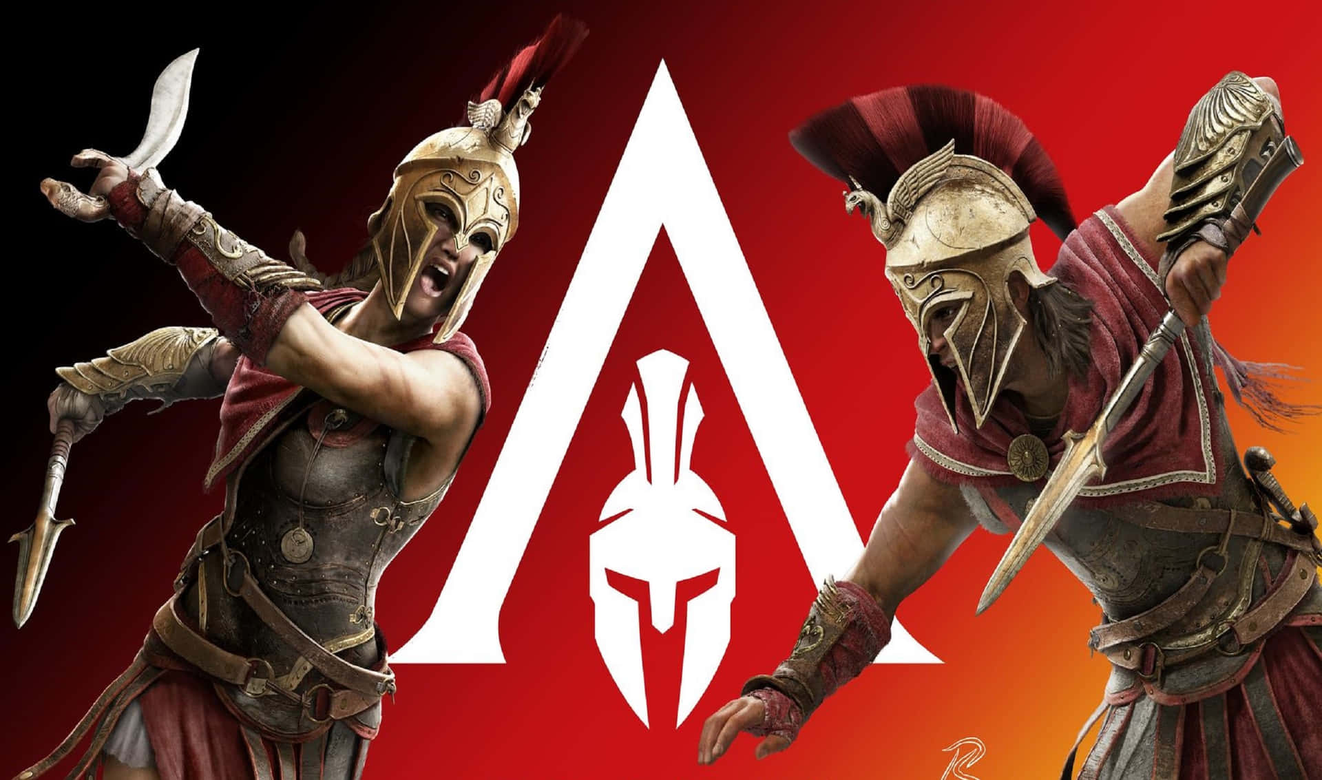 Grafisk kunst på 2440x1440 Assassin's Creed Odyssey Baggrund