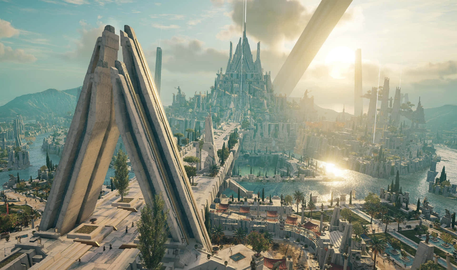 2440x1440bakgrundsbild För Assassin's Creed Odyssey The Fate Of Atlantis Dlc.