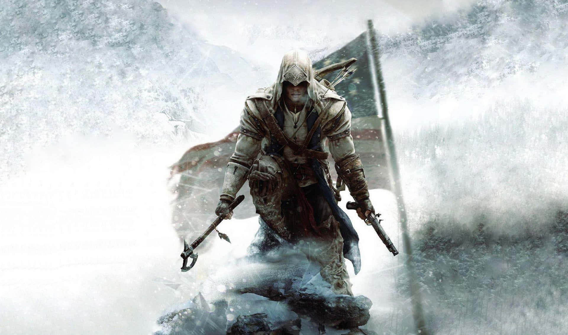 Sfondodi Assassin's Creed Odyssey Con Ratonhnhaké:ton, Dimensioni 2440x1440.