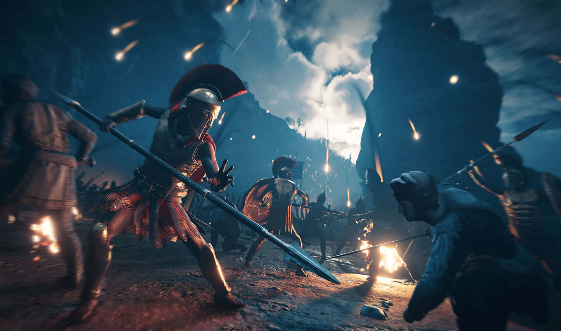 2440x1440bakgrundsbild Med Alexios I Krig Från Assassin's Creed Odyssey.