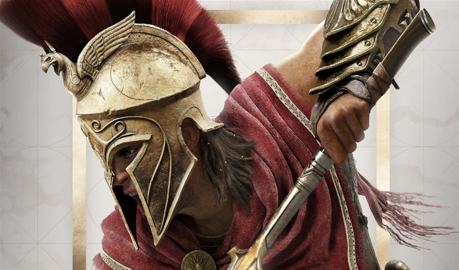 Sfondodi Assassin's Creed Odyssey Con Alexios In Risoluzione 2440x1440