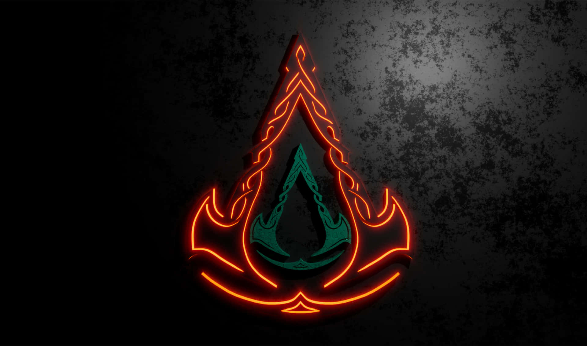 Assassin'screed Logotyp I Neon Neon Hd Bakgrundsbild