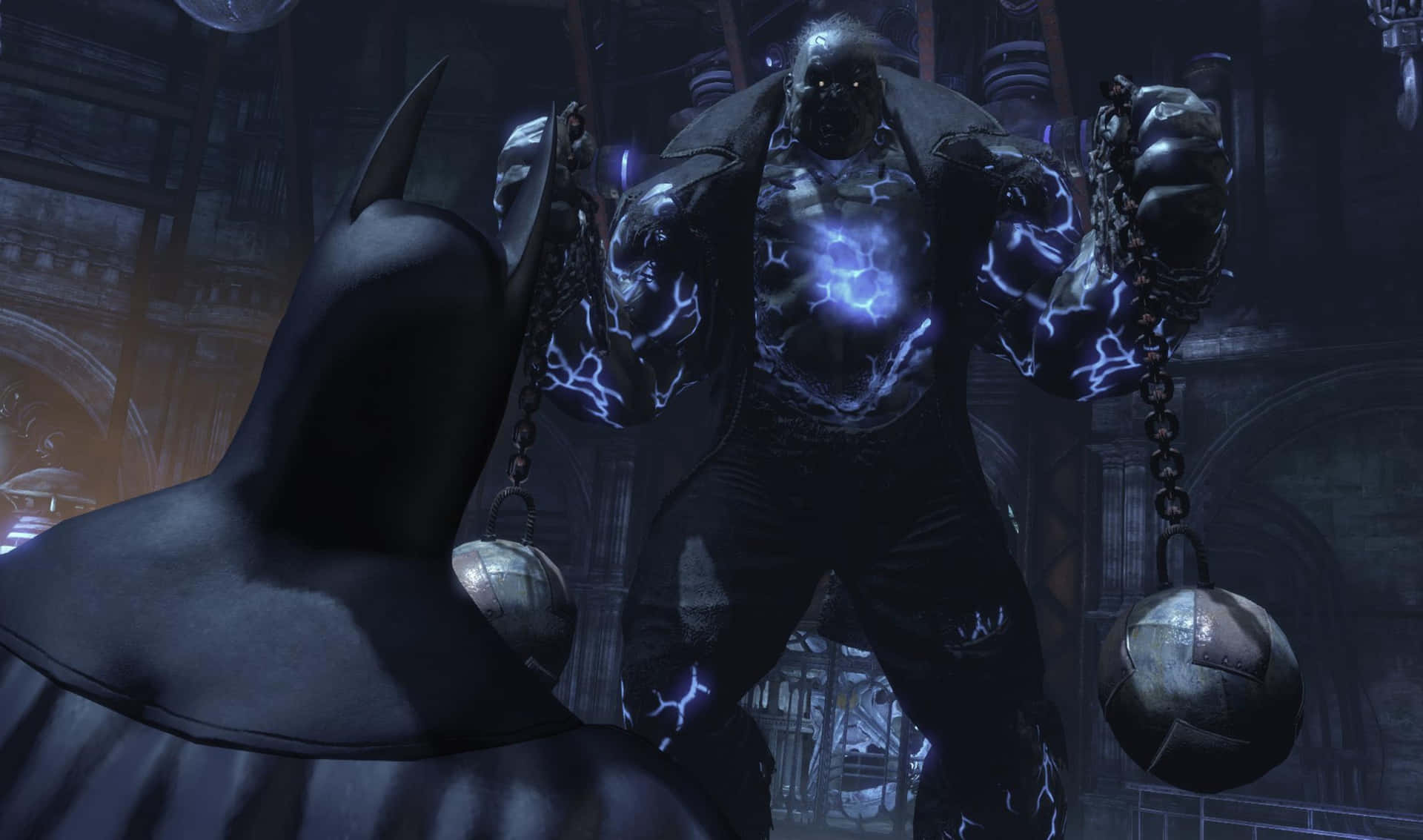 Mörkretsriddare Kämpar För Rättvisa I Batman: Arkham City.