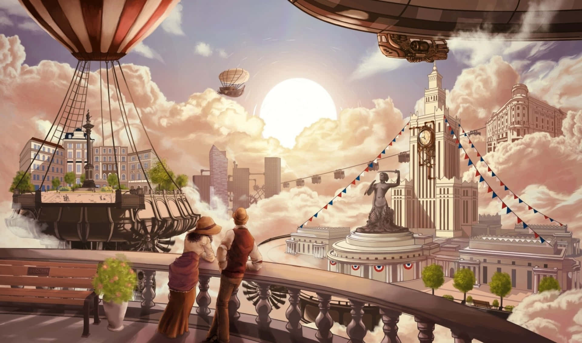 2440x1440 Floating City BioShock Infinite Background