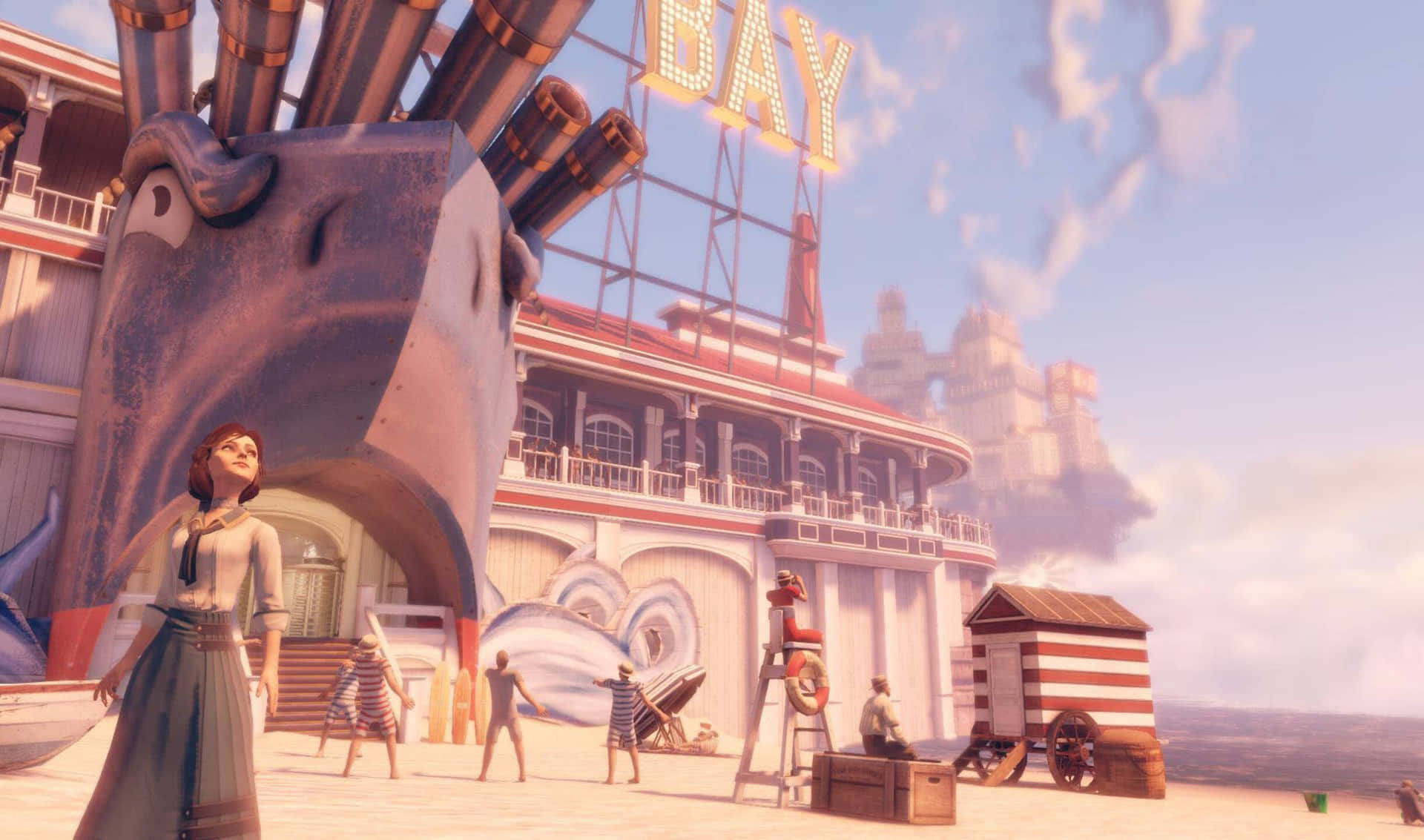 2440x1440 Elizabeth At Battleship Bay BioShock Infinite Background