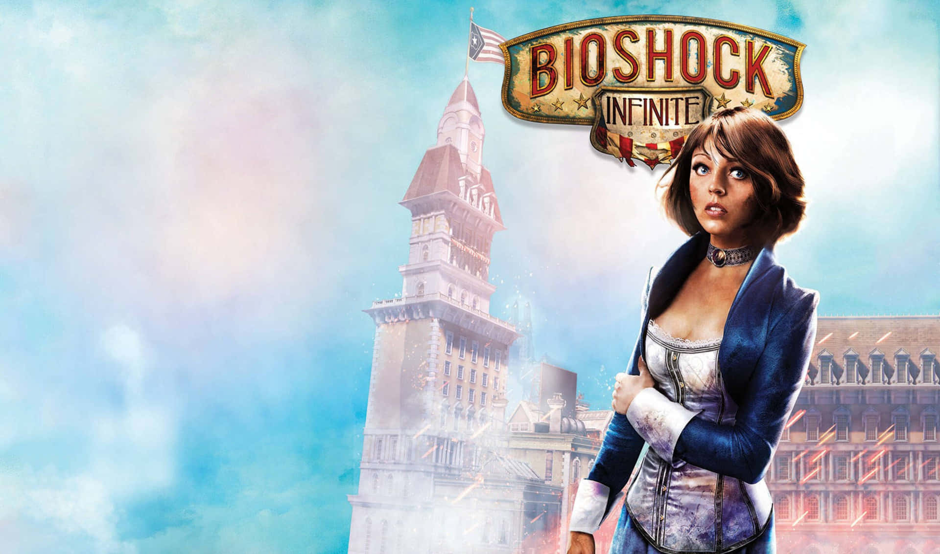 2440x1440 Elizabeth Against Infrastructures BioShock Infinite Background