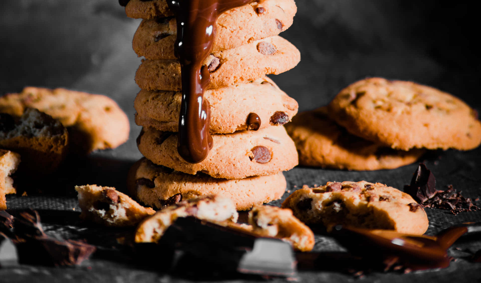 2440x1440 Cookies Background Chocolate
