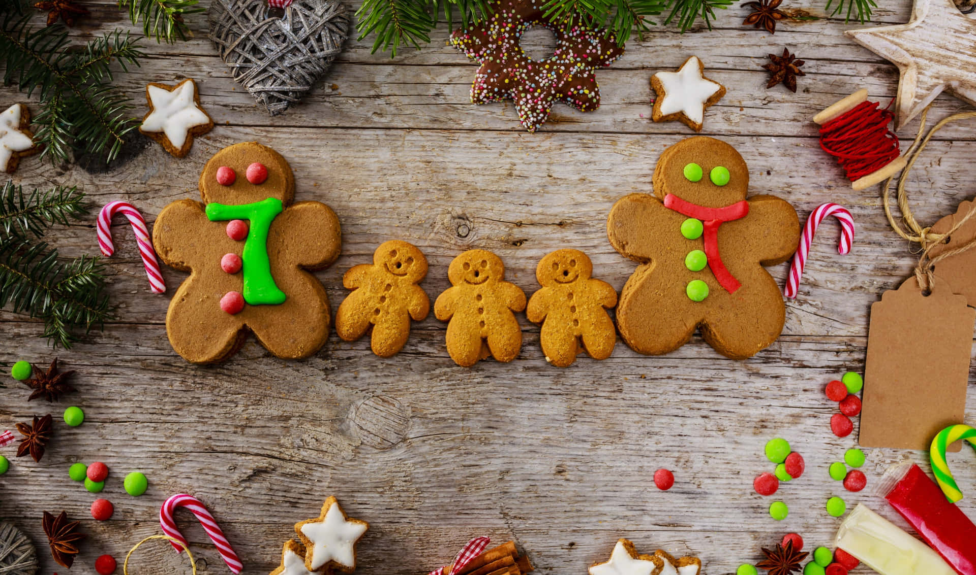 2440x1440 Cookies Background Christmas Decorations