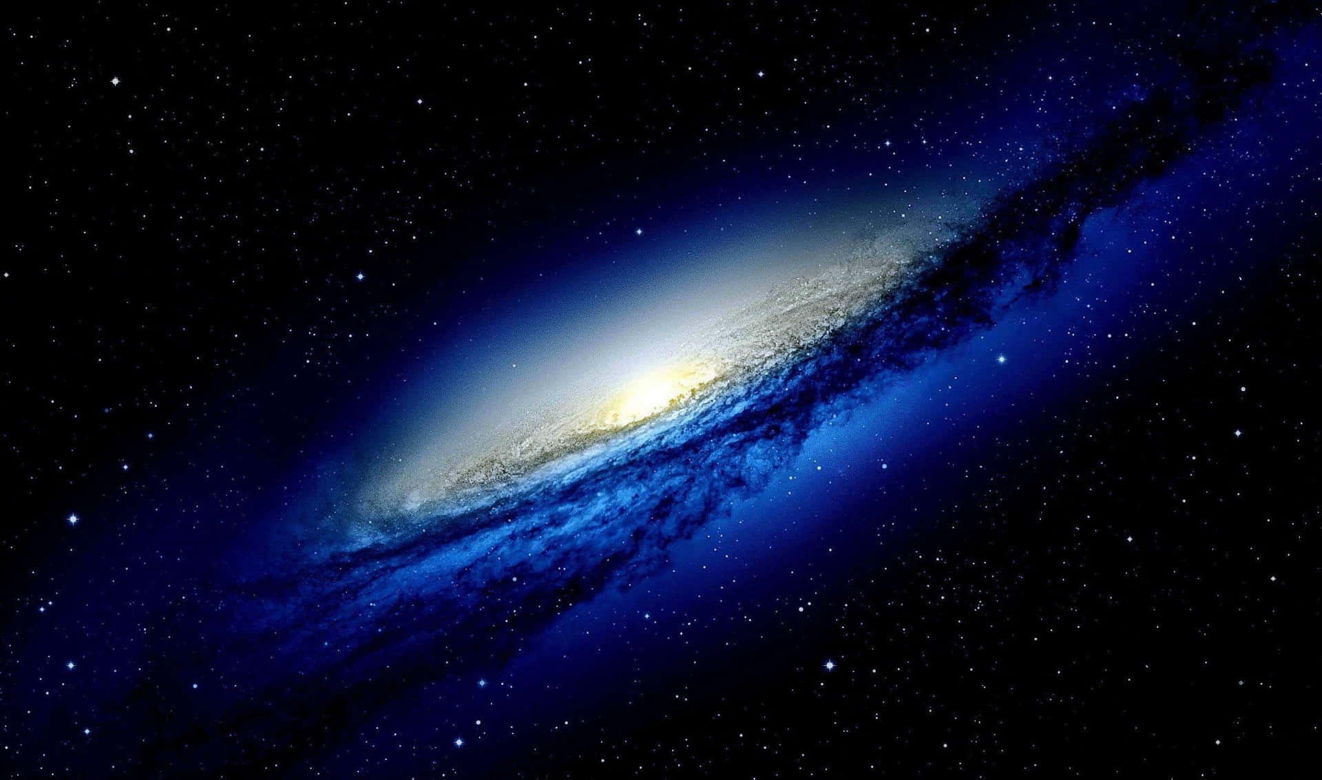 The Galaxy Is Shown In Blue And White