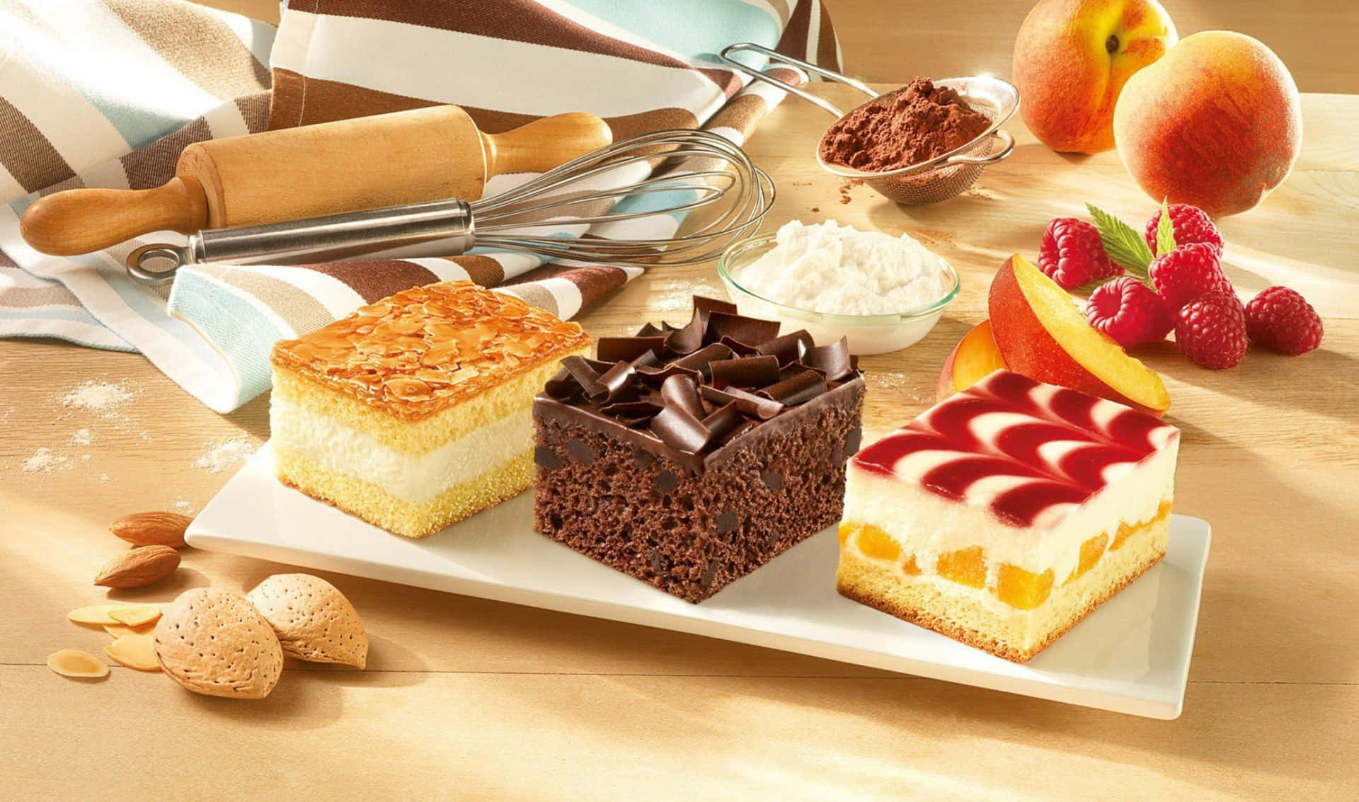 Indulge in Sweet Delights - Stunning 2440x1440 Desserts Background