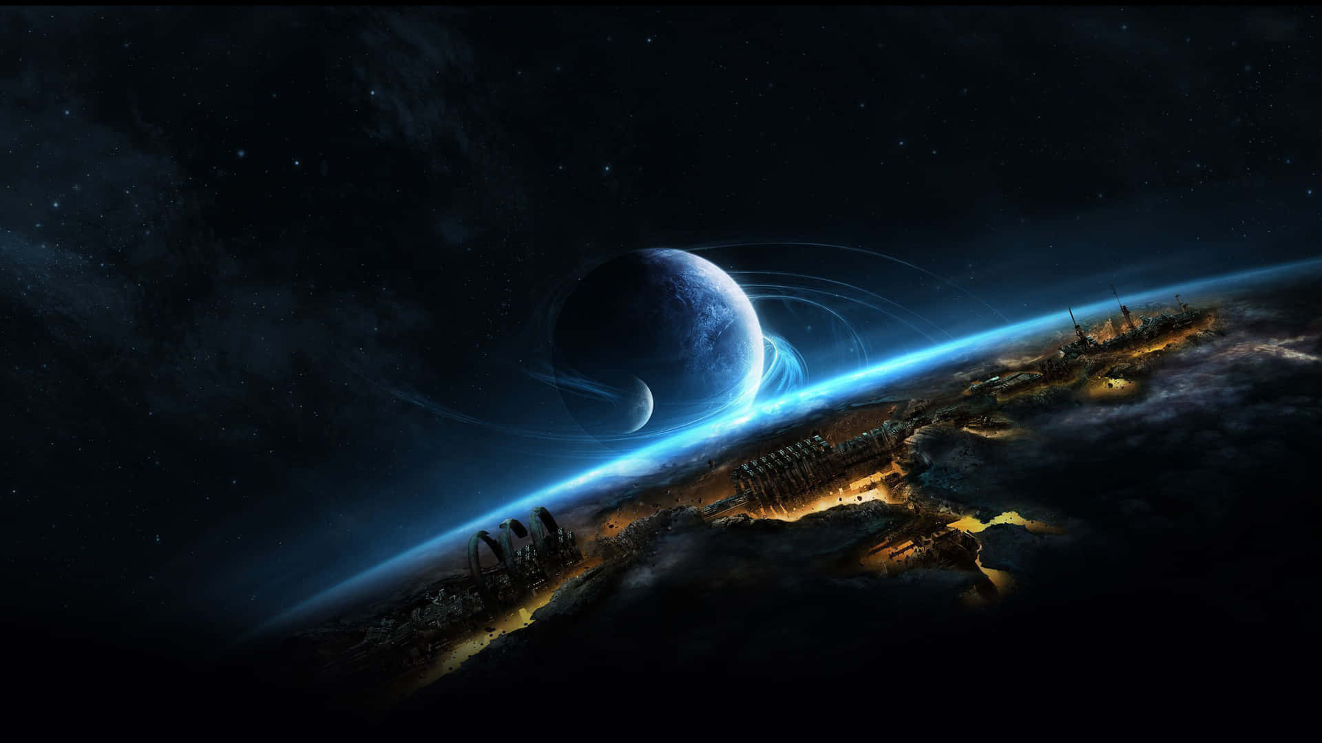 2440x1440 Dota 2 Background The Galaxy With Two Planets Background