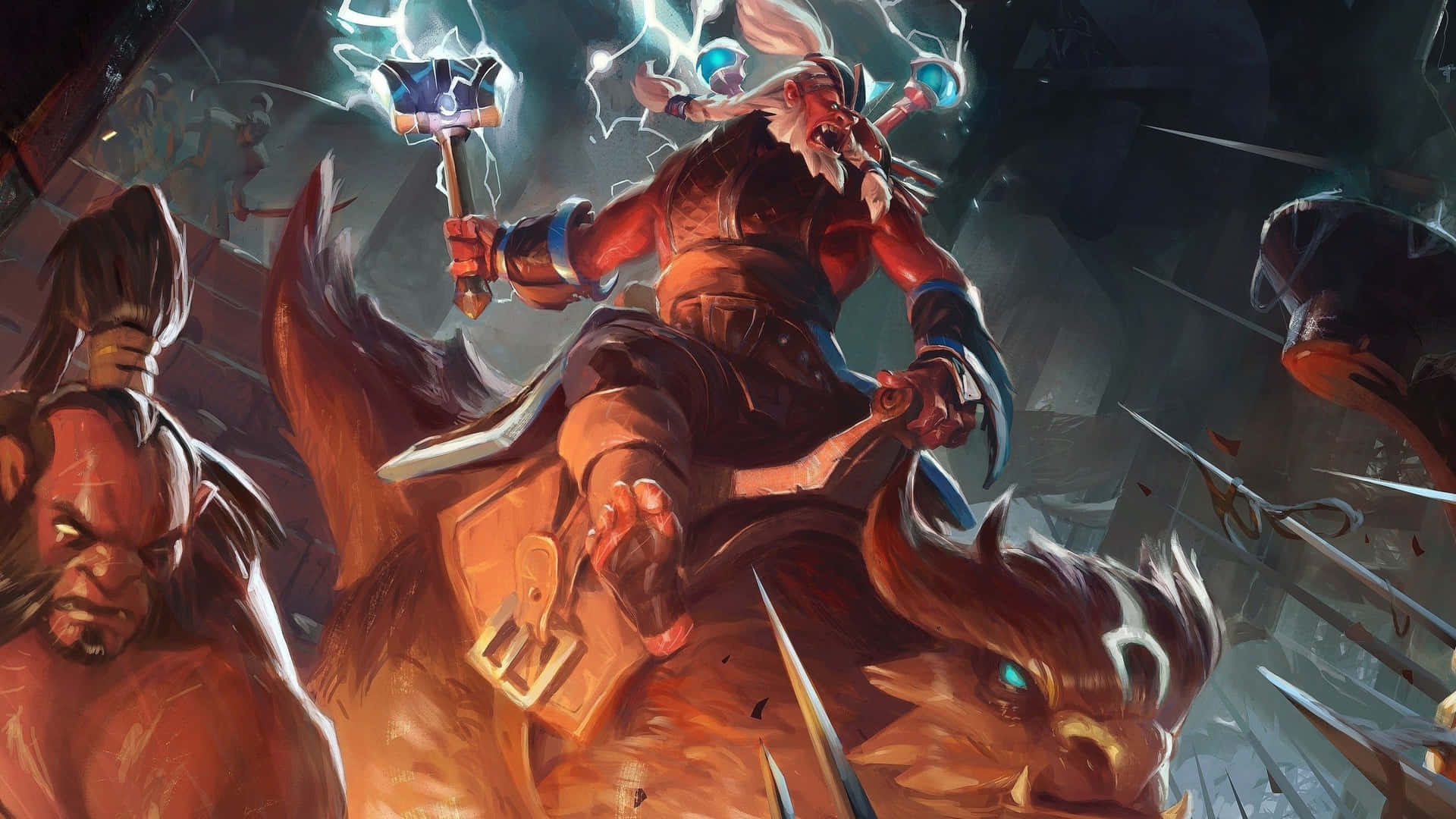 2440x1440 Dota 2 Background The Disruptor Fighting With Axe Background