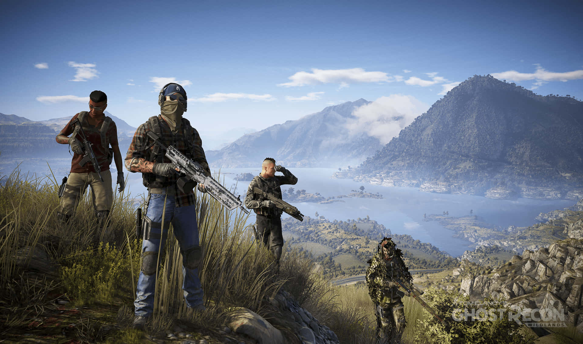 2440x1440 Ghost Recon Wildlands Squad On A Hill Background