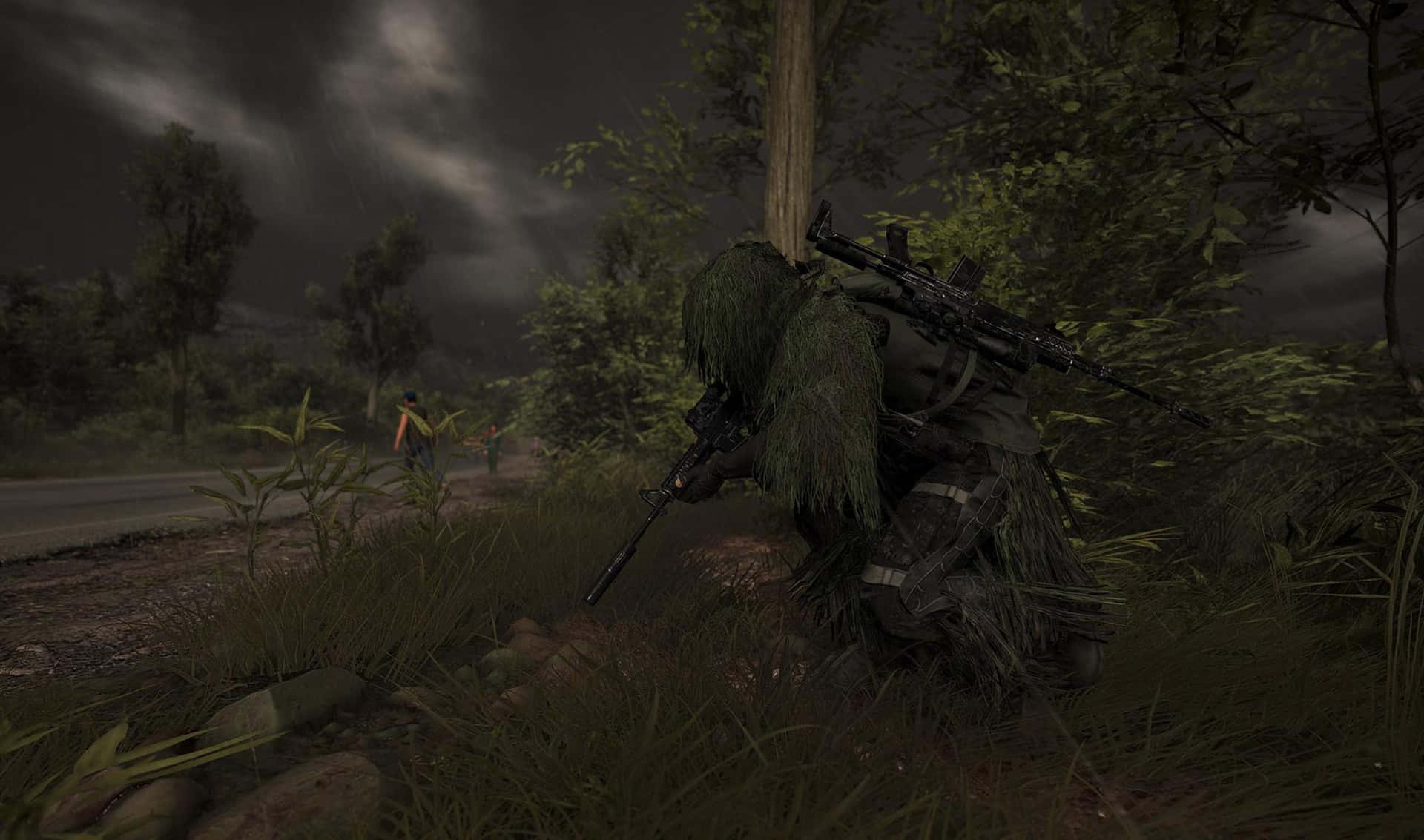 2440x1440 Ghost Recon Wildlands Ghillie Suit Moving Background