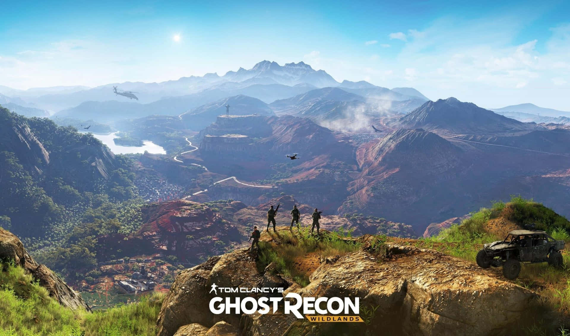 2440x1440 Ghost Recon Wildlands Game Title Poster Mountain Top. Background