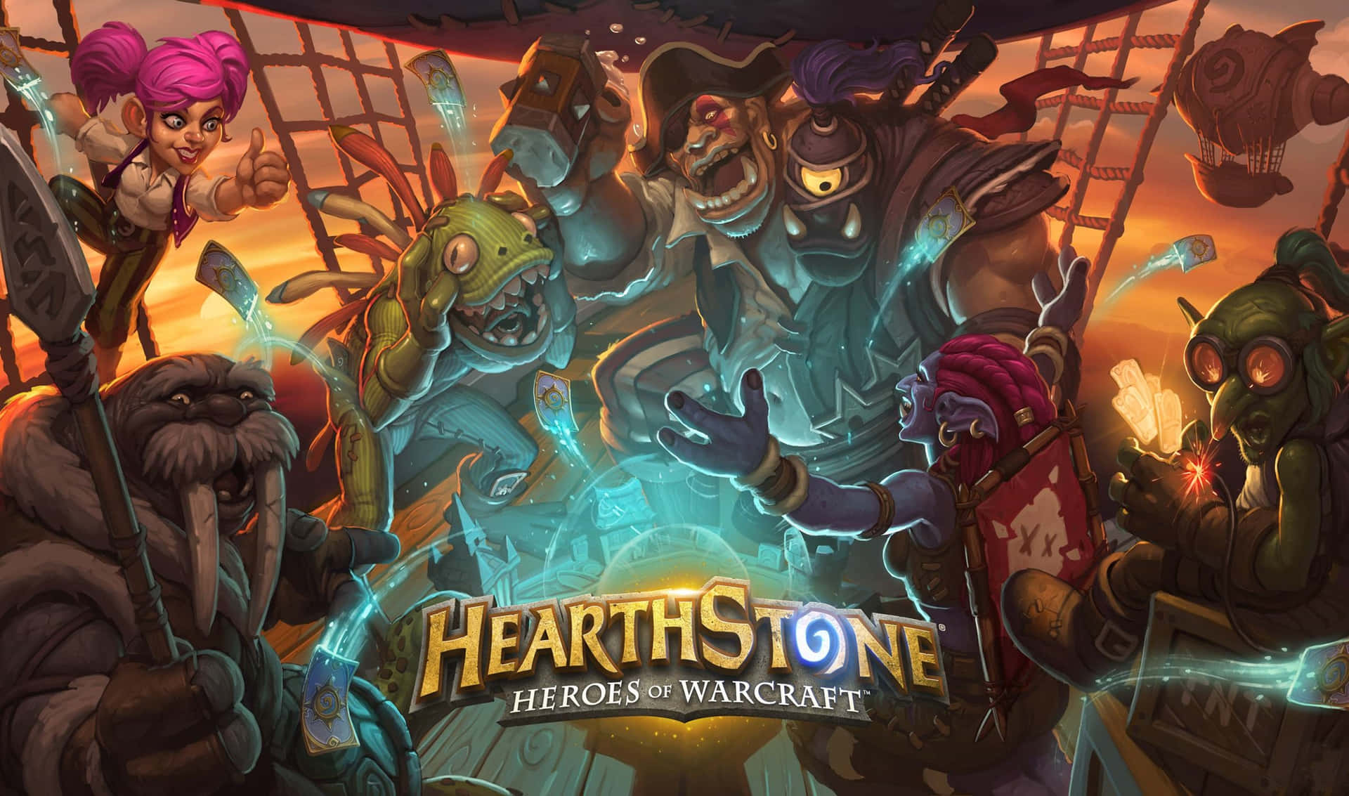 2440x1440hearthstone Heroes Of Warcraft Piratskepps-bakgrund.