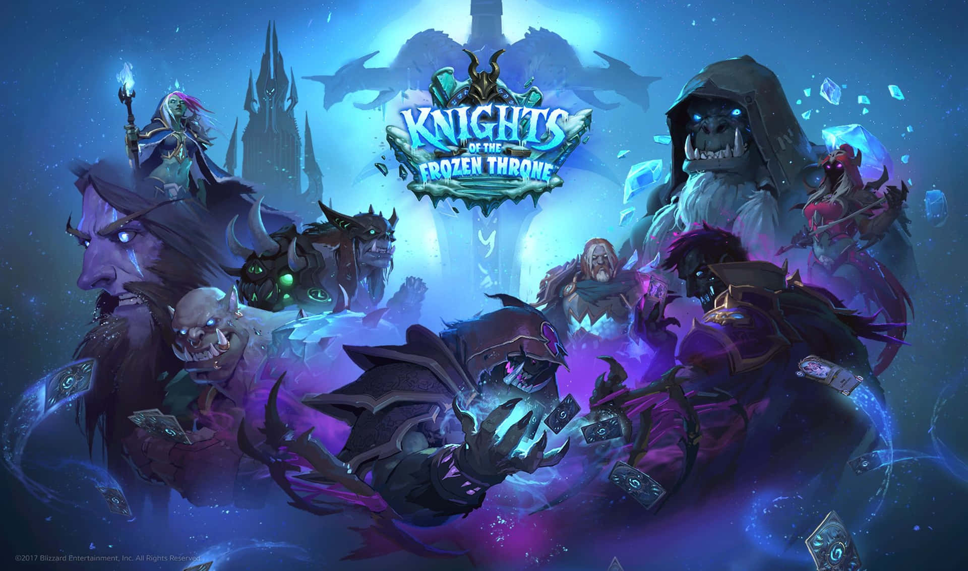 2440x1440 Hearthstone Knights Of The Frozen Throne Background