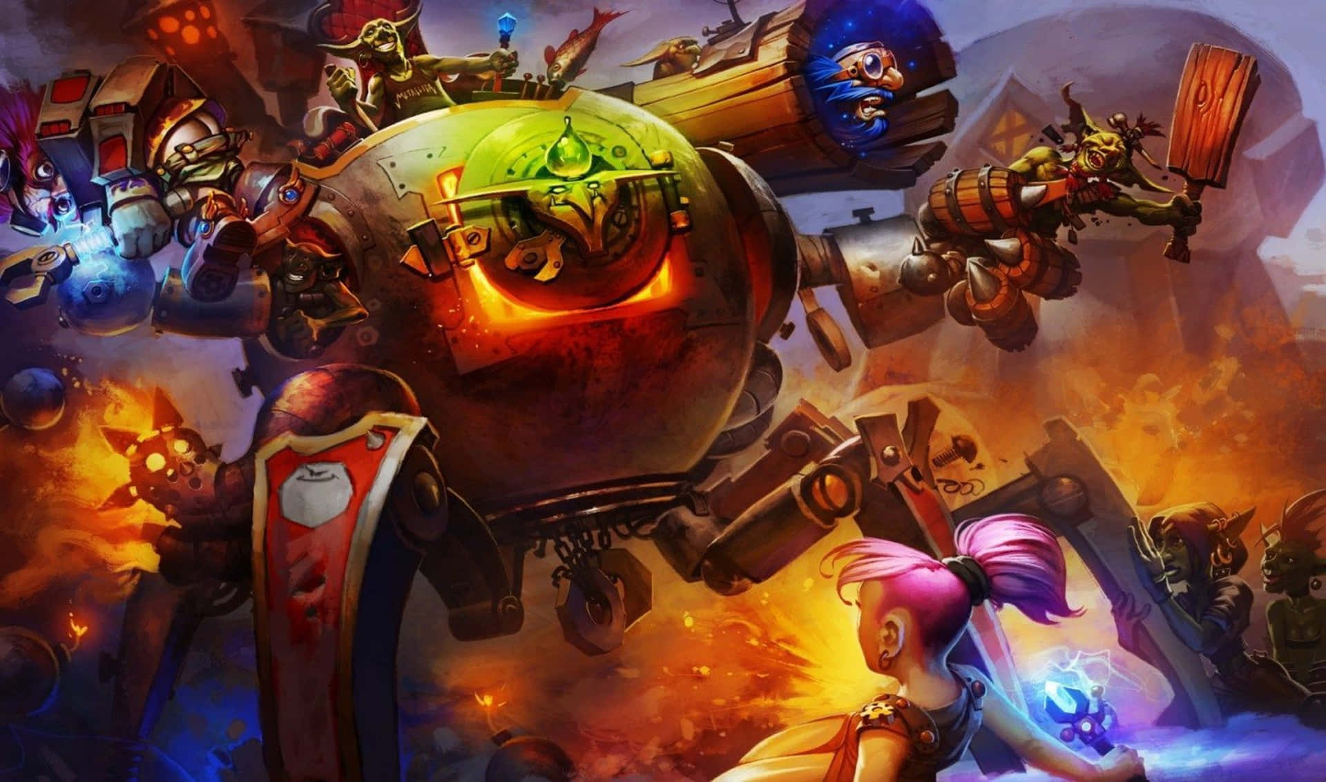 2440x1440 Hearthstone Warcraft Heroes Battle Background Digital Painting Background