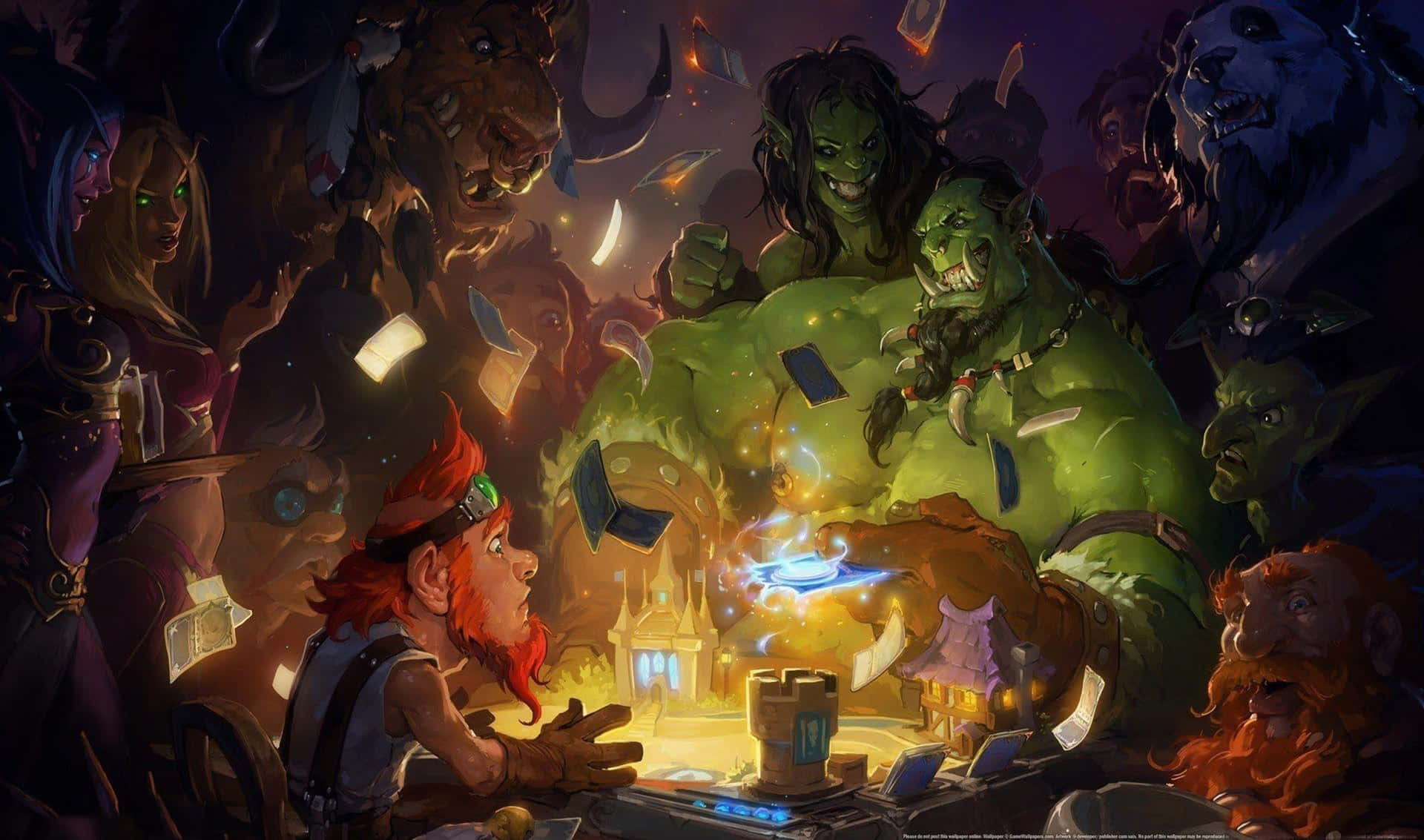 An Intense Duel Between Two Players in a Hearthstone Match